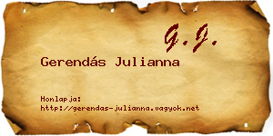 Gerendás Julianna névjegykártya