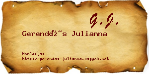 Gerendás Julianna névjegykártya